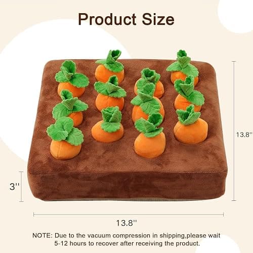 PUMEXFE Ferret Foraging Toys Novelty Carrot Snuffle Mat Interactive Pet Treat Enrichment Toys for Small Animals Bunny Rabbit Chinchilla Guinea Pig Hamster (12Carrot) thumbnail 2