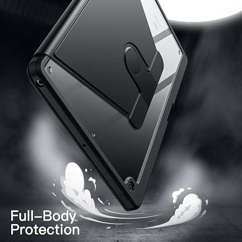 JETech Rotating Case for iPad 9/8/7 (10.2-Inch, 2021/2020/2019 Model, 9th/8th/7th Generation) with Pencil Holder, 360 Degree Rotation Protective Stand Cover Clear Back, Auto Wake/Sleep (Black) thumbnail 4