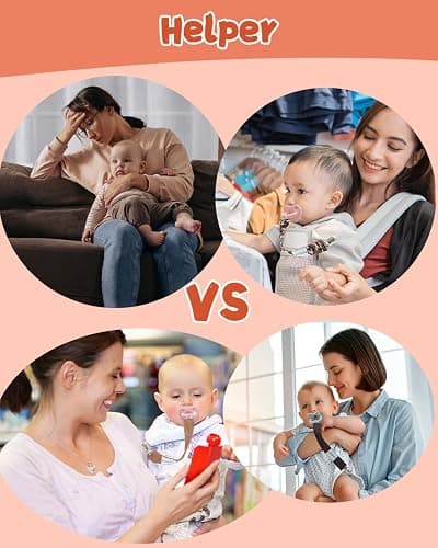 babygoal Baby Neutral Pacifier Clips, 8 Pack Binky Paci Holder Clips for Baby Boys and Girls Fits Most Pacifiers and Binkies 8MP46-B thumbnail 4