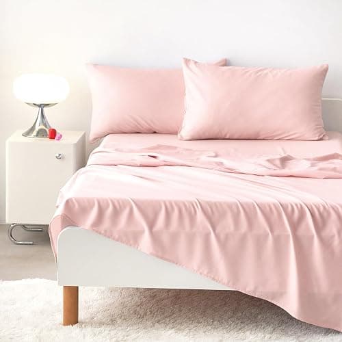 Wake In Cloud - Star Bedding Set for Boys Girls, Cute Stars Polka Dot, Soft Lightweight Comforter Set with Sheets, 5 Pieces Kids Bed in a Bag, Light Pink, Twin Size thumbnail 4