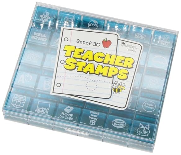 Learning Resources Teacher Incentive Stamps - Teacher Supplies for Classroom, Self Inking Stamps for Teachers, Kids Stamp Set, Teaching Supplies, Grading Stamp for Teachers thumbnail 4
