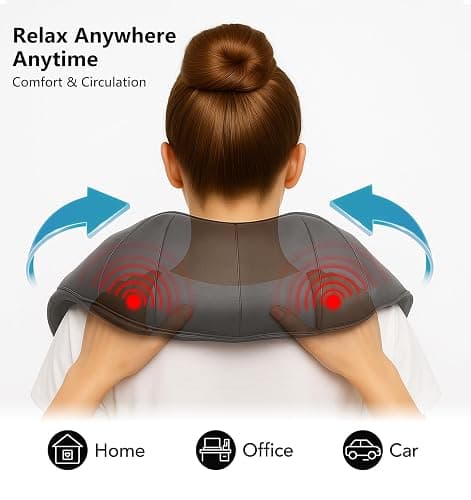 MagicMakers Shiatsu Neck Massager with Heat for Pain Relief Deep Tissue – Mothers Day Gifts for Mom, Women, Her | Ideal for Men, Dad & Him– Amazing Back & Shoulder Relief from Daughter or Son thumbnail 9