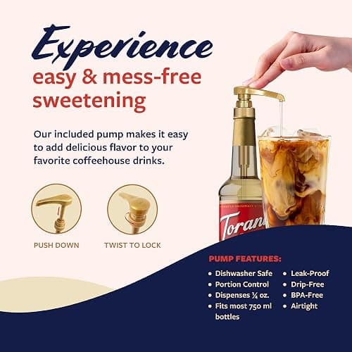 Torani Coconut Syrup for Drinks, Flavoring for Coffee and Cocktails, Pump Included, 25.4 Oz thumbnail 5
