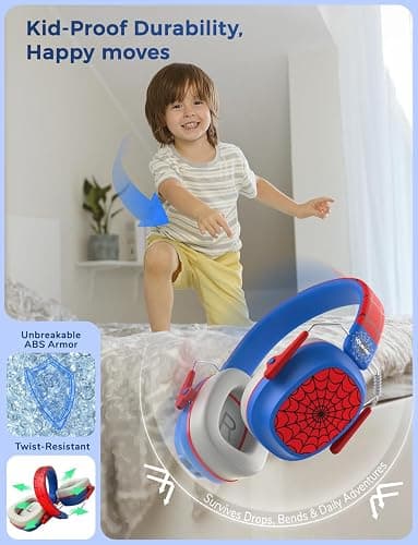 iClever Noise Cancelling Headphones for Kids Adults, Bluetooth Ear Protection with 60H Play Time, Safe Volume 80dBA, Noise Reduction Headphones for Autism Fireworks/Monster Truck, FOCUS thumbnail 6