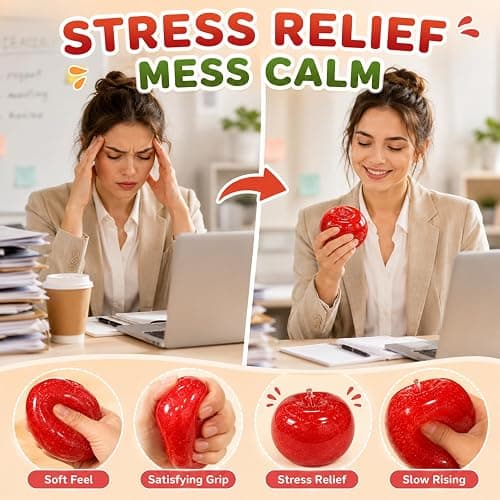 Slushy Apple Squishy, Slow-Rising Squishys Apple Stress Ball, Soft Slow Rising Ball for Adult use in Offices and Homes(Green) thumbnail 4