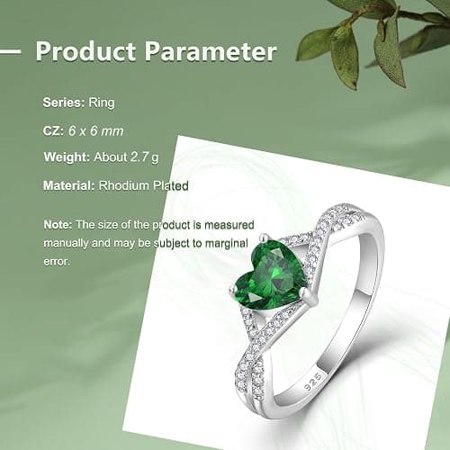 CARICY 925 Sterling Silver Infinity Heart Ring Birthstone promise Ring for Women Wedding Engagement Birthday Jewelry thumbnail 6