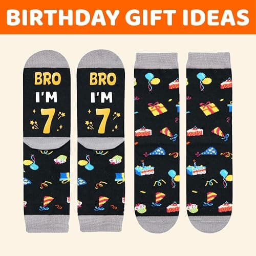 HAPPYPOP Birthday Gifts Ideas for Boys - Socks for Kids Girls Age 5-12 with Greeting Card thumbnail 5