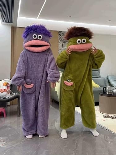 Big Mouth Monster Onesie Silly Monster Onesie Plush Onesie Cozy Loungewear thumbnail 3
