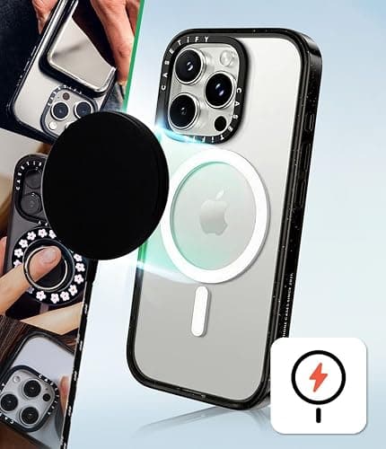 CASETiFY Impact Case for iPhone 17e / 16e [8.2ft 4X Military Grade Drop Protection/Compatible with Magsafe] - It's All Love from Me - Clear Black thumbnail 6