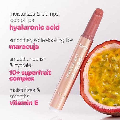 tarte maracuja juicy lip plump – Hydrating & Volumizing Lip Plumper Gloss Balm with Nourishing Hyaluronic Acid & Vitamin E, Plumps & Moisturizes, Vegan & Cruelty-Free thumbnail 5