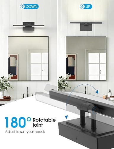 VOLISUN Bathroom Vanity Light 15.7 inch, 5CCT Dimmable, 20W LED Bathroom Light Fixture Over Mirror, Black Bar Vanity Light for Bathrooms Mirror Cabinets-ETL Certificated thumbnail 6