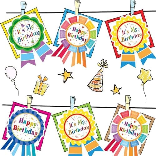 Fancy Land Happy Birthday Stickers for Kids Classroom Birthday Gifts 200 | Birthday Badge Stickers, It's My Birthday Stickers, Student Birthday Gifts from Teacher, Birthday Party Decoration, Classic thumbnail 7
