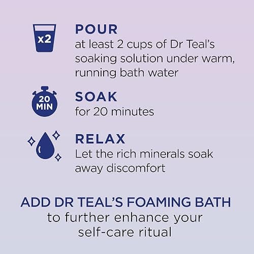 Dr Teal's Pure Epsom Magnesium Salt Soak, Sleep Blend with Melatonin, Lavender & Essential Oils, 3 lb (Pack of 4) thumbnail 3