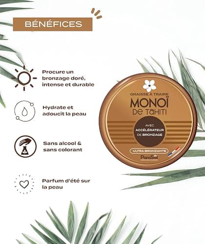 Parasol Pot Graisse à Traire au Monoï de Tahiti, Crème, Hypoallergénique thumbnail 2