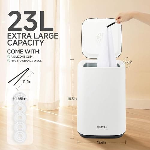 RESIMPLE Upgraded Towel Warmer for Bathroom, 23L Large Hot Towel Warmers Bucket with LED Display, 3 Heating Modes, Up to 24 Hour Delay, Luxury Towel Heater for Oversize Bathrobes Blankets - Black thumbnail 2
