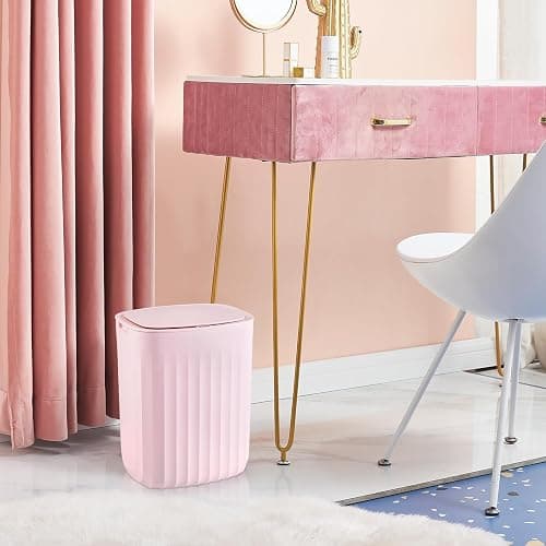ELPHECO 3.5 Gallon Waterproof Motion Sensor Bedroom Trash Can with Lid, Automatic Garbage Bin for Bathroom Living Room Office, Pink - 3.5 Gallon - Pink thumbnail 6