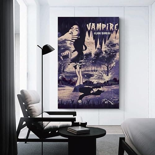 AVIMYA Olivia Rodrigo Poster Olivia Rodrigo Music Poster- Vampire Art Poster Posters for Room Aesthetic 16x24inch(40x60cm) Unframe-style-5 - 16x24inch(40x60cm) - Unframe-style-5 thumbnail 3