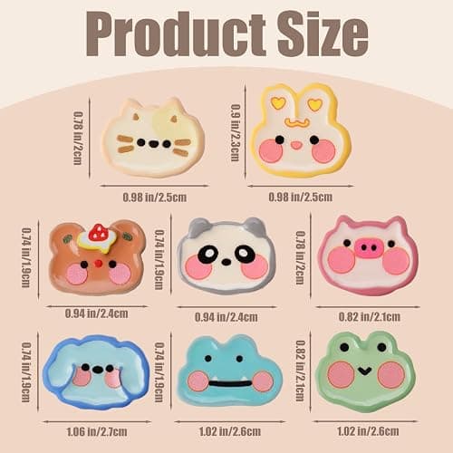 8 Pcs Cute Animal Refrigerator Magnets - Pet Decor for Photos, Notes, Menus | Fridge, Locker & Metal Board thumbnail 3