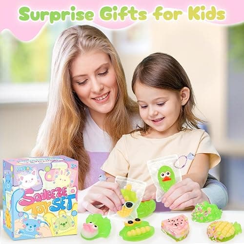 NINAOR Squeeze Squishy Toys for Kids, 12Pcs Fruit Vegetables Sensory Fidget Toys, Easter Egg Fillers Party Favors Treasure Box Toys for Classroom Stress Relief Gifts Travel Cute Stuff for Boys Girls thumbnail 7