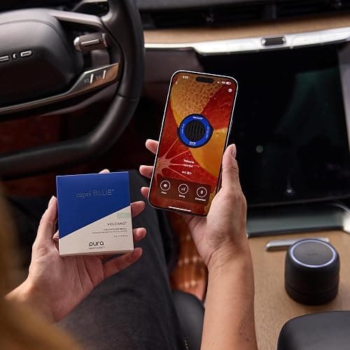 Capri Blue Volcano Pura Car Pro Diffuser Set - Includes Pura Car Pro Diffuser and Capri Blue Volcano Air Freshener Refills - Scented with Notes of Tropical Fruits & Sugared Citrus thumbnail 4