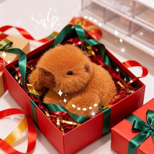 PEACH CAT Capybara Plush 7" Cute Capibara Stuffed Animals Soft Plushies Toys Gifts for Kids Brown thumbnail 2