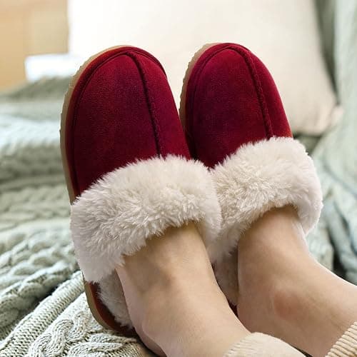 Litfun Women's Fuzzy Memory Foam Slippers Fluffy Winter House Shoes Indoor and Outdoor thumbnail 2