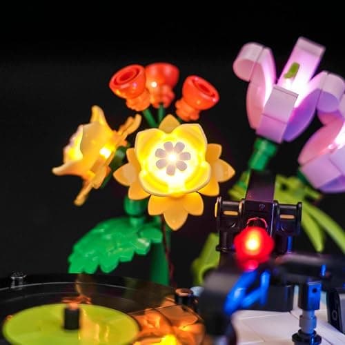 BRICKSHINING LED Lighting Compatible with Lego Record Player with Flowers 31172 - JUST Lights, Light Kit Compatible with Lego 31172, NOT Included The Model Set thumbnail 4