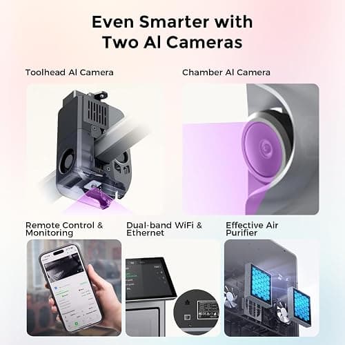 Creality 3D Printer K2 Plus Combo Multi Color 3D Printer with CFS, 16 Color Printing, 600mm/s High Speed, Auto Leveling, Dual AI Cameras, 350×350×350mm Build Volume thumbnail 7