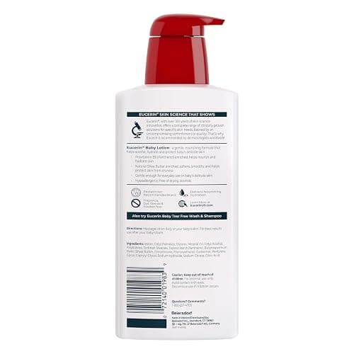 Eucerin Baby Body Lotion, Hypoallergenic and Fragrance Free Baby Lotion with Pro-Vitamin B5 and Shea Butter, 13.5 Fl Oz Bottle thumbnail 13