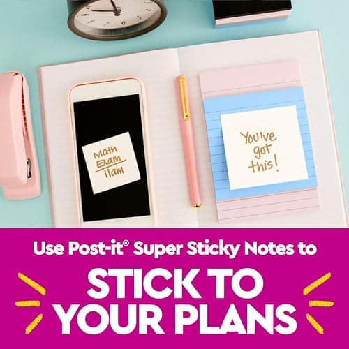 Post-it Super Sticky Notes, 3 x 3 in, Simply Serene, 5 Pads, 90 Sheets/Pad | School Supplies and Oﬃce Supplies, 2X the Sticking Power thumbnail 7