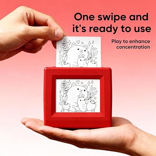 JUMP HERO Smart AI Voice Sticker Maker Machine,Mini Sticker Printer for Kids, Inkless Portable Thermal Sticker Printer Box with Photo Printing, DIY Label Maker for Scrapbooking, Crafts, Gift Wrapping thumbnail 6