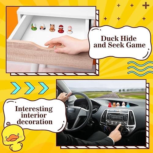 Leyndo 50 Pcs Mini Resin Colorful Ducks Plastic Tiny Animals to Hide Miniature Figures Small Figurines Craft Ornament for Garden Dollhouse Micro Landscape Ornament Decoration thumbnail 5