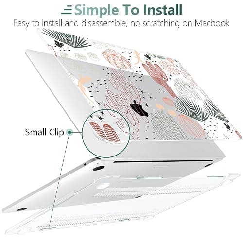 MEEgoodo Case for MacBook Pro 13 inch, Laptop Hard Shell Case with Keyboard & Camera Cover, Cacti thumbnail 4