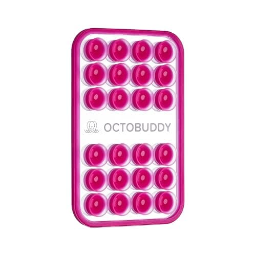 OCTOBUDDY Mirror - OG Suction Cup Phone Mount - Hot Pink | Silicone Suction Grip Mobile Holder with Built-In Mirror - Hands-Free Selfies and Videos - Content Creator Accesory - Image 1
