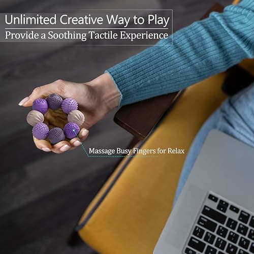 luckdoor Silicone Magnetic Balls Fidget Toys for Adults & Teens,8PCS Stress Relief Sensory Toys for Autism ADHD Anxiety,Fun Textures Gadgets,Office Desk Toy,Stocking Stuffers for Men Women Teen Gifts thumbnail 4