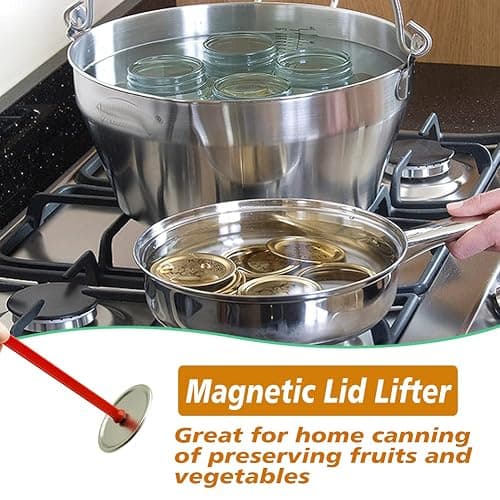 4 Pack Lid Lifter Magnetic Lid Lifter Canning Lid Lifter Canning Supplies Lid Wand Canning Lid Magnetic Lifter Canning Kit Canning Tools for Pots Home Canning of Preserving Fruits and Vegetables, Red thumbnail 4