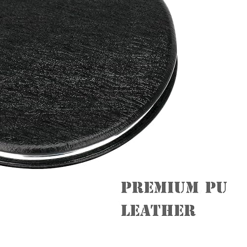 Elegant Compact Vanity Makeup Mirror for Men Women Girls, Black Round Travel Cosmetic Mirrors for Pocket Purse Wallet Handbag, Portable 1X/2X Magnifying Handheld Beauty Mirror Double-Sided thumbnail 4