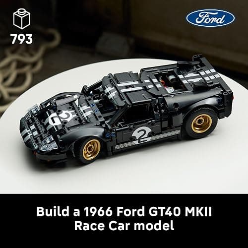 LEGO Technic 1966 Ford GT40 MKII Race Car Building Set for Adults - Collectible Toy W/Realistic Functions & Features for Adult Sports Car Fans, Ages 18+ - Gift Idea for Birthdays - 42223 thumbnail 3