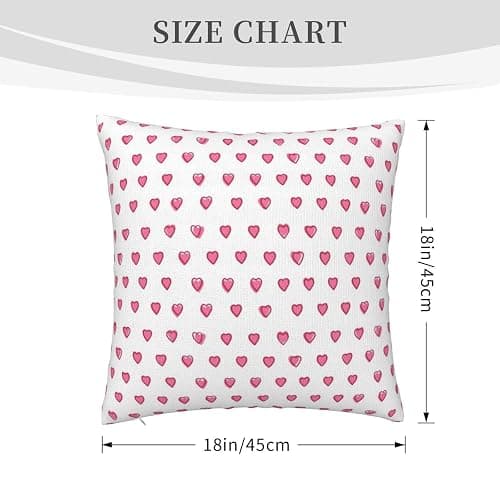 KNoRRS 18x18 Pink Throw Pillow Covers with Zipper - Decorative Square Roller Cushion Rabbit Cases for Sofa and Bedroom, Preppy2, 79998 thumbnail 3