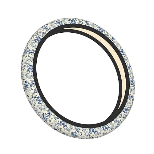 Floral Cute Steering Wheel Cover for Women & Men – Universal 15 Inch Car Accessories, Non-Slip & Stylish Design, Fits Most Cars, SUVs, and Auto thumbnail 3