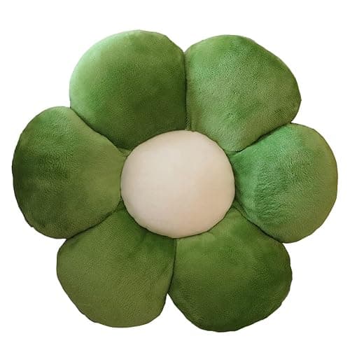 AZCHEN Flower Pillow Patio Furniture Cushions Standard Throw Pillow Home Chair Cushion Decorative Pillow Cushion (11.8inch, Dark Green) - 11.8inch - Dark Green - Image 1