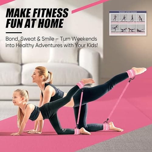 KUZARO Ankle Resistance Bands with Cuffs, Ankle Weights Bands for Working Out, Women Leg and Glutes Workout Equipment, Exercise Bands for Kickbacks, Butt and Booty Trainer, Home Gym Fitness Equipment thumbnail 7