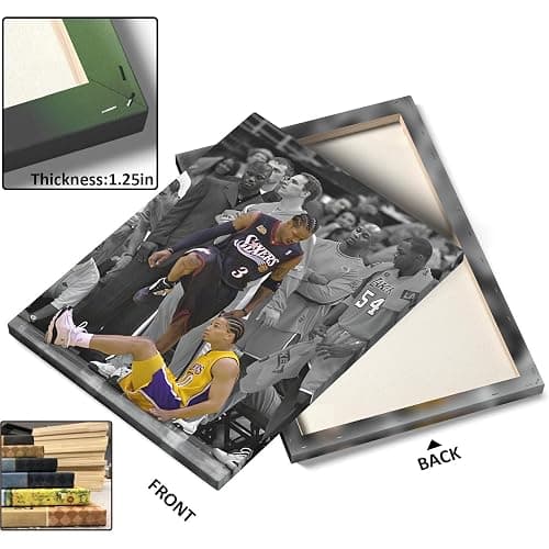 B.B.F MAKE Basketball Canvas Wall Art, Iverson and Tyronn Lue Poster Prints NBA Star Artwork Decoration Motivational Sports Wall Decor for Gym Office Home Dorm Bedroom Living Room, Framed 8x10inch thumbnail 6