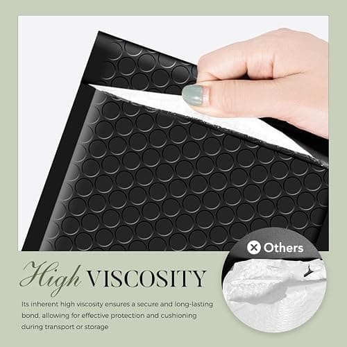 METRONIC Black Bubble Mailers 4x8 Inch 200 Pack Small Padded Envelopes | Usable Size 4x7 Waterproof Padded Mailer Self Seal Adhesive Bubble Envelopes for Shipping Jewelry, Cards, Small Business thumbnail 7