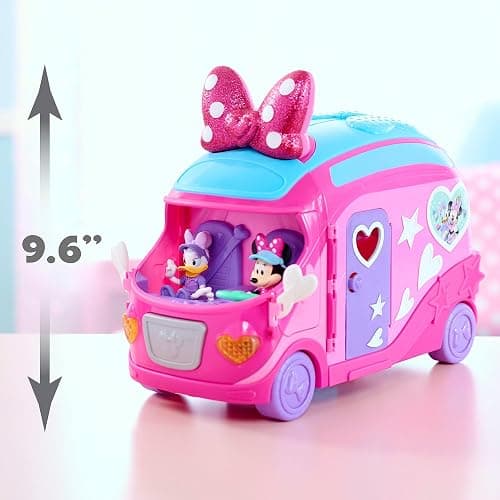 Disney Junior Minnie Mouse Bows-A-Glow Rolling Glamper 13-piece Figures and Playset, Kids Toys for Ages 3 Up, Amazon Exclusive by Just Play thumbnail 3