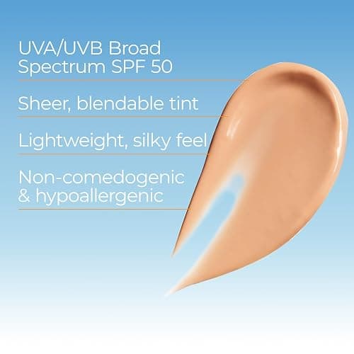 Eucerin Sun Tinted Age Defense Face Sunscreen Lotion SPF 50 with Hyaluronic Acid, Tinted Sunscreen for Face, Blendable Tint for All Skin Tones, Non Comedogenic and Hypoallergenic, 2.5 Fl Oz Bottle thumbnail 4