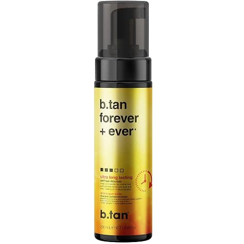 b.tan Ultra Long Lasting Self Tanner Mousse | Forever & Ever - Lasts Up to 11 Days, Fast, 1 Hour Express Sunless Tanning Foam, No Fake Tan Smell, Dark Bronze Glow, Vegan, Cruelty Free, 6.7 Fl Oz - Image 1