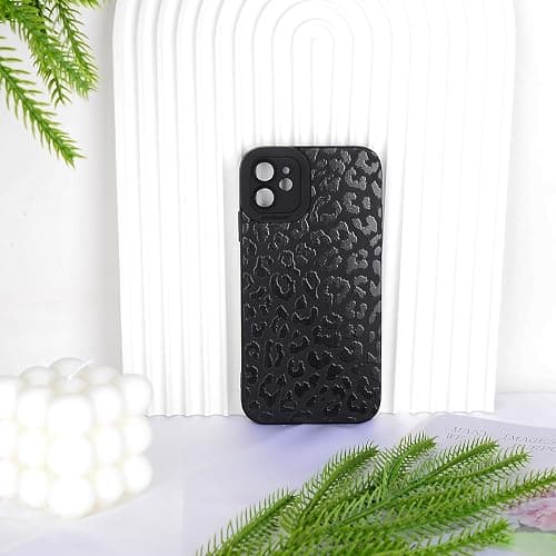 Compatible for iPhone 15 Pro Case, Black Small Leopard Cute Cheetah Pattern Design for Women Girls, Soft TPU Slim Profile, Anti-Slip Shockproof Protective Girly Case for iPhone 15 Pro thumbnail 4