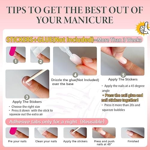 KQueenest 30 Pcs White French Tip Press on Nails Short Almond Nails Acrylic,Medium Natural Nude Fake Nails Press ons,Classic False Nails Short,Gel French Nails for Women DIY Instant Manicure thumbnail 8