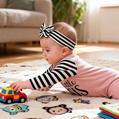 AMAWMW Newborn Baby Girl Little Sister Sleeper Gown Stripe Long Sleeve Nightgown Pajamas Gifts Stuff Essential Outfit thumbnail 5